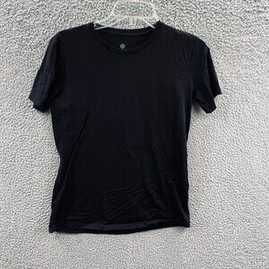 Truth Alone Womens Top Medium Black 100% Organic Pima Cotton Pullover Shirt